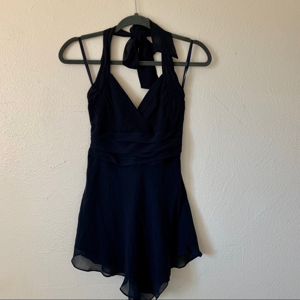 BCBG sleeveles silk top